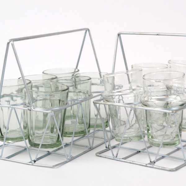 Drinking glassholder for 4 or 6 glasses