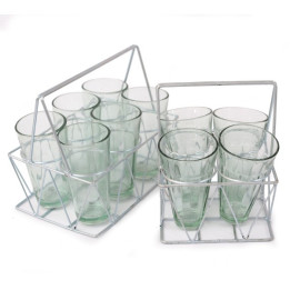 Drinking glassholder for 4 or 6 glasses