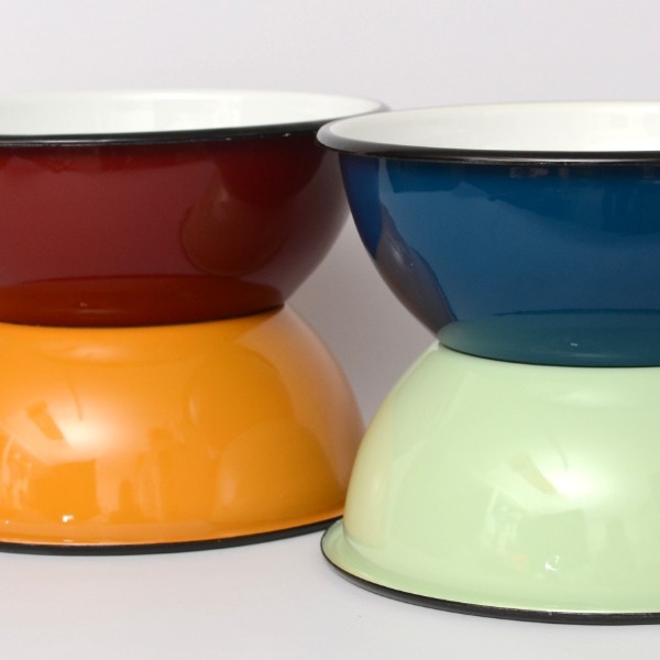 Emailleschüssel, ø 20, 24 und 28 cm