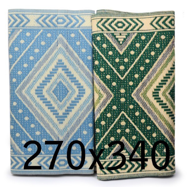 ca. 270x360cm Plastik- Teppich 270x360 cm, gefaltet, Raute