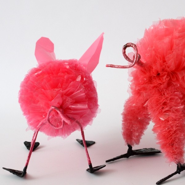 Standing plastic pig