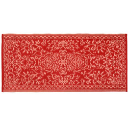 plastic carpet 60x120 cm floral, red/pink