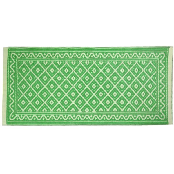 plastic carpet 60x120 cm checked, green