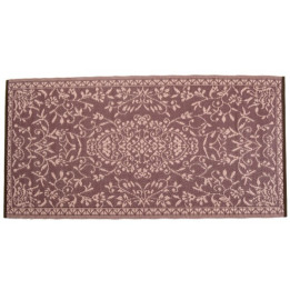 Plastik- Teppich 90x180 cm gerollt floral, mauve