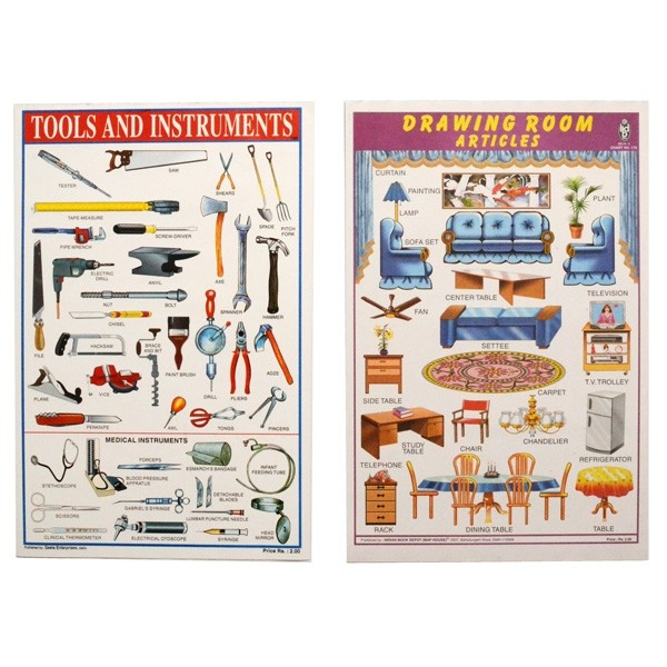 25 St. Schul- Poster klein, Gegenstände und Umgebung