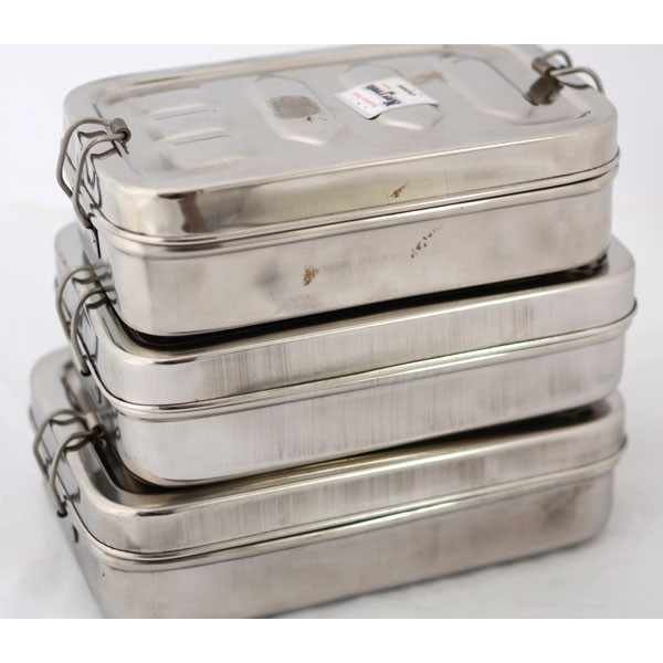 Lunch- Box Edelstahl, eckig