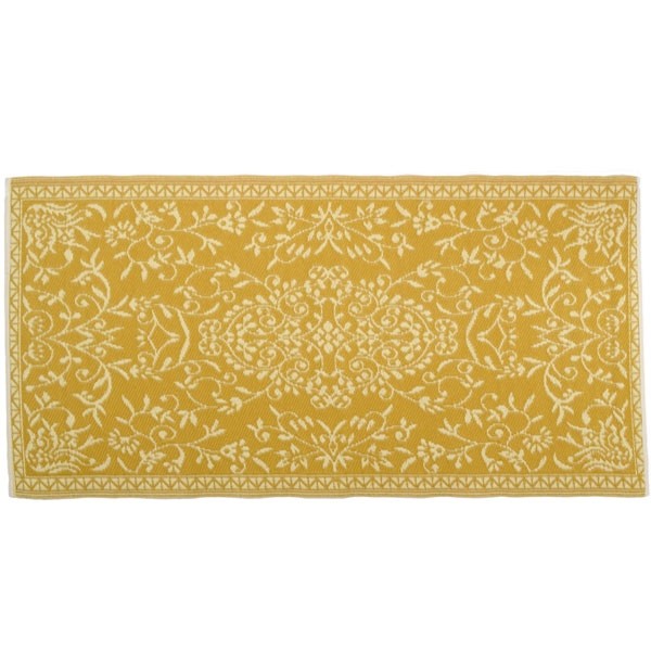 Plastik- Teppich 90x180 cm gerollt, floral 1