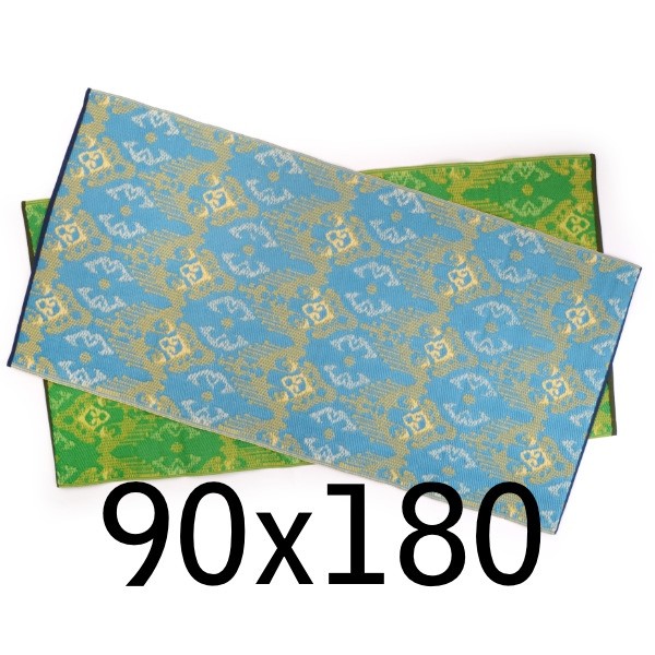 Plastik- Teppich 90x180 cm gerollt, floral 1