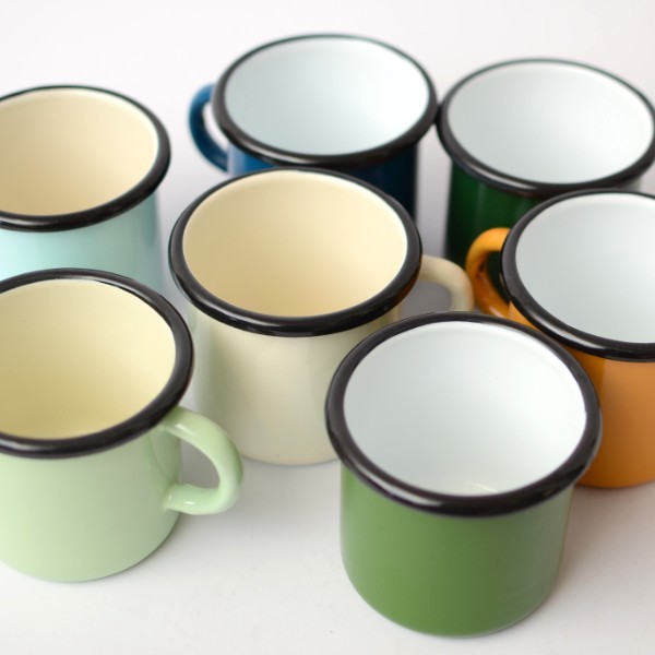 6 St. Emaille- Tasse, 0,4l