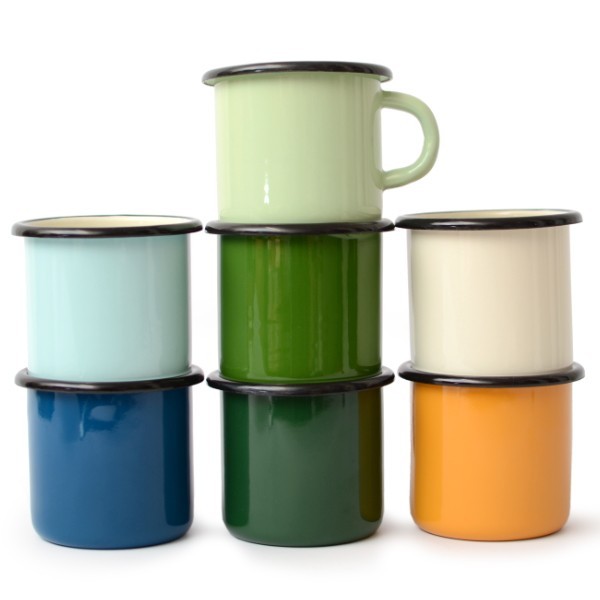 6 St. Emaille- Tasse, 0,4l