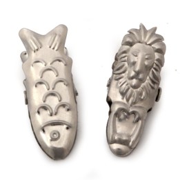 12 St. Klammern Fisch und Löwe