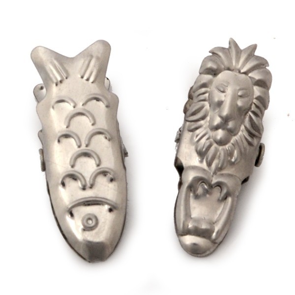 12 St. Klammern Fisch und Löwe