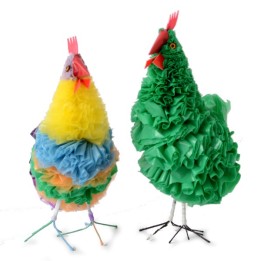 Huhn aus Plastiktüten, groß