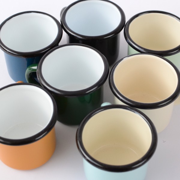 6 pcs. enamel mug 0,25l