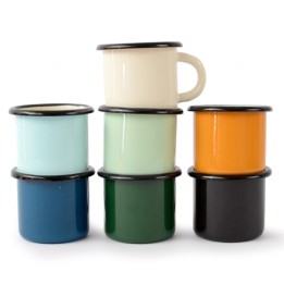 6 St. Emaille- Tasse 0,25l