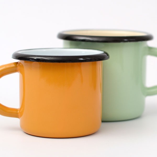 6 St. Emaille- Tasse 0,25l