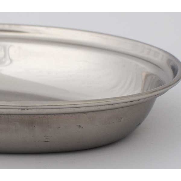 assiette ovale luxe en acier inox