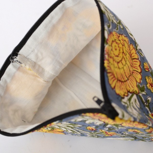 cotton pouch, flat