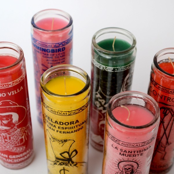 6/12 St. Glas- Kerze Serigrafia/ Siebdruck