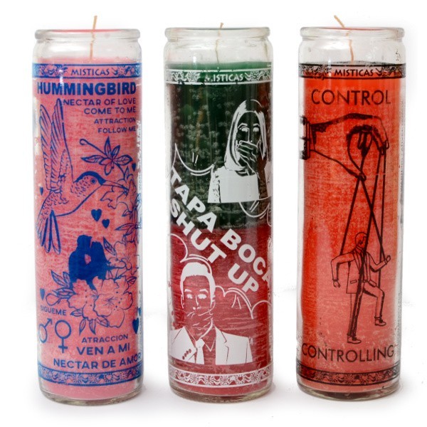 6/12 St. Glas- Kerze Serigrafia/ Siebdruck