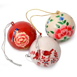 3 pcs ball painted