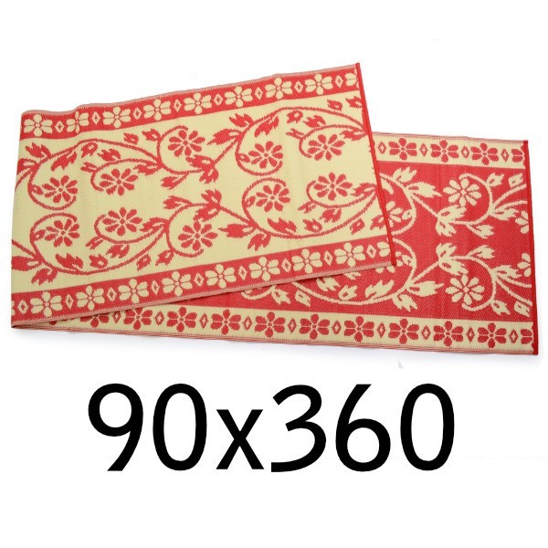 plastic carpet 90x360 cm, floral