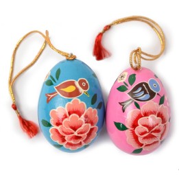 3 pcs. wooden eggs, painted