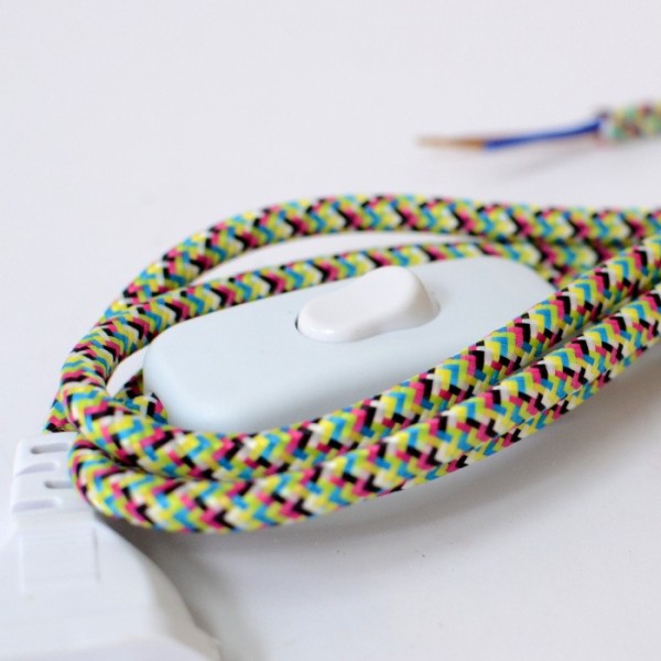 Textil- Kabel mit Schalter